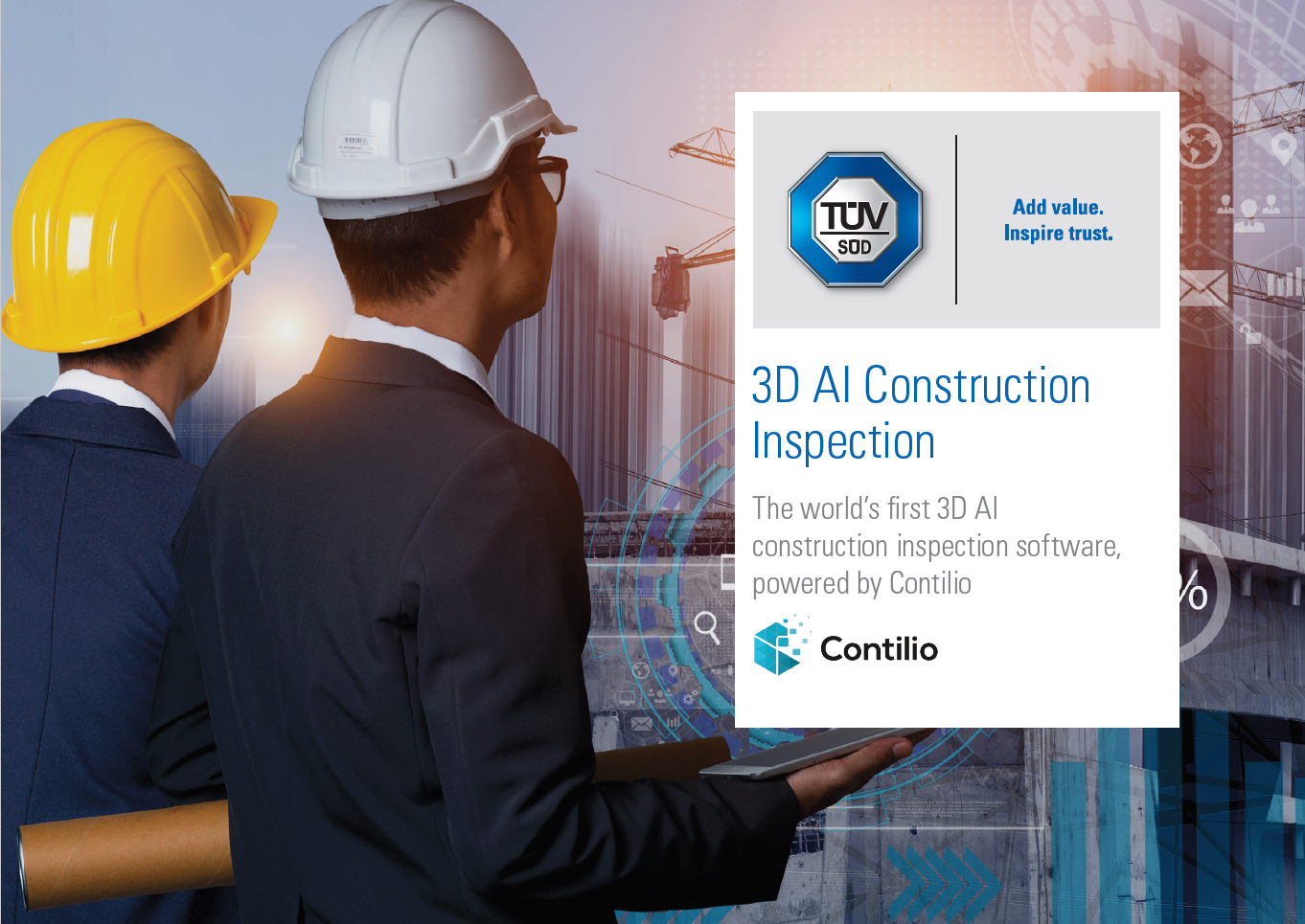 Contilio & TÜV SÜD partner to provide AI construction quality control